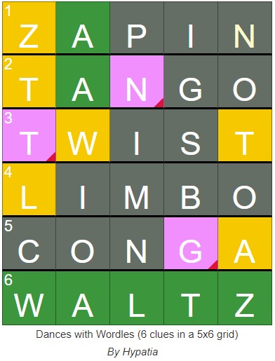 Dances with Wordles –  XWordle 9 –  Solutions