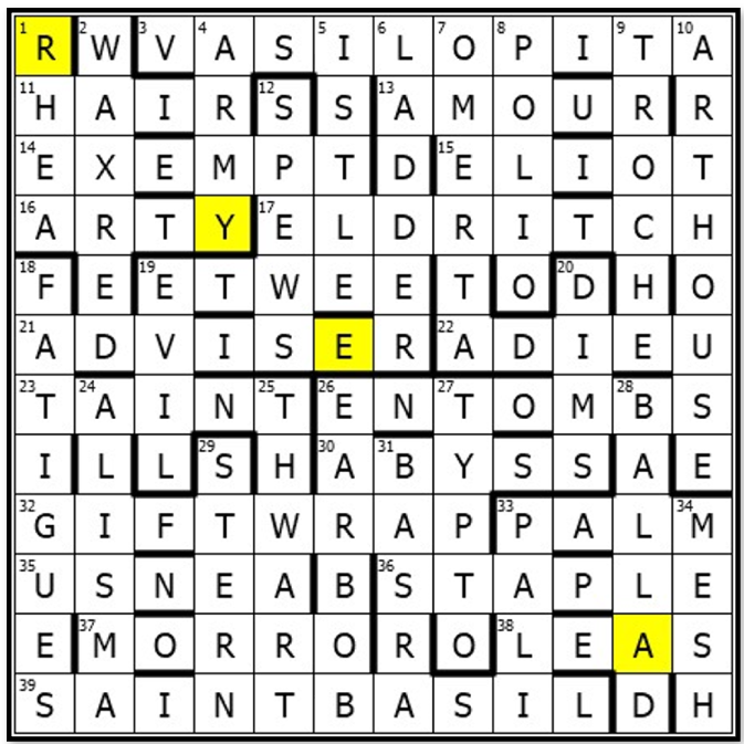 Sweetie Pie – Solutions, Annotations and Results