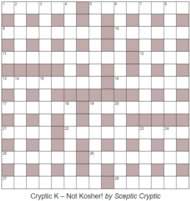 Cryptic K – Not Kosher!